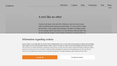 Screenshot preview of celemony.com