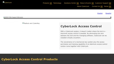 Screenshot of Cyberlock.com