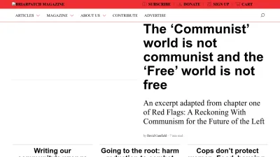Screenshot of Briarpatchmagazine.com