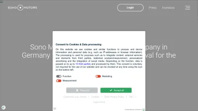 Screenshot of Sonomotors.com