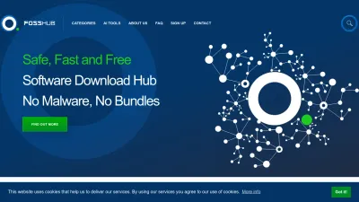 Screenshot of Fosshub.com