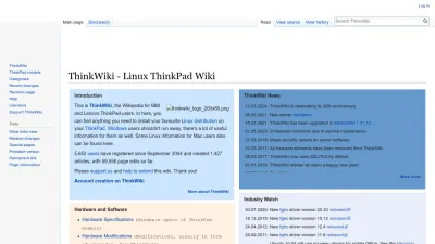 Screenshot of Thinkwiki.org