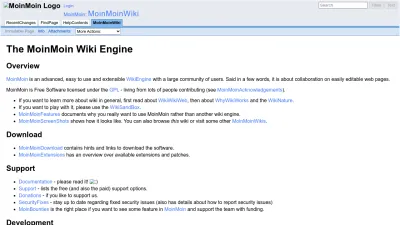Screenshot of Moinmo.in