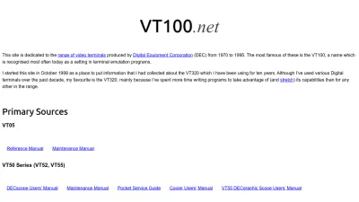 Screenshot of Vt100.net