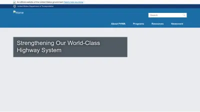 Screenshot of Highways.dot.gov