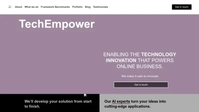 Screenshot of Techempower.com