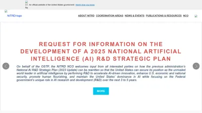 Screenshot of Nitrd.gov
