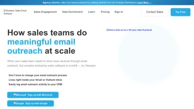 Screenshot of Yesware.com