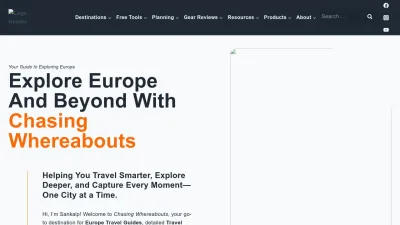 Screenshot of Chasingwhereabouts.com