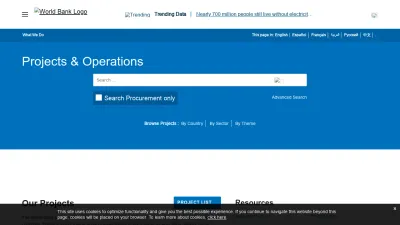 Screenshot of Projects.worldbank.org