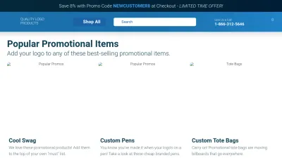 Screenshot preview of qualitylogoproducts.com