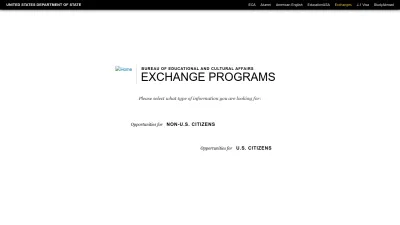 Screenshot of Exchanges.state.gov