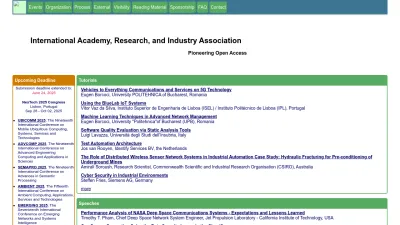 Screenshot of Iaria.org