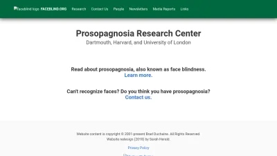 Screenshot of Faceblind.org