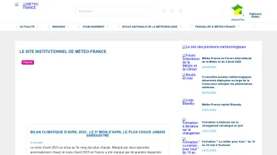 Screenshot of Meteofrance.fr