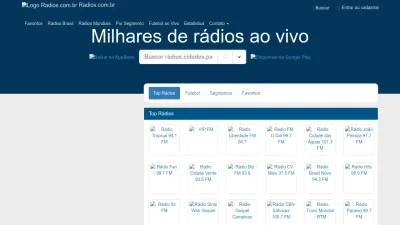 Screenshot of Radios.com.br