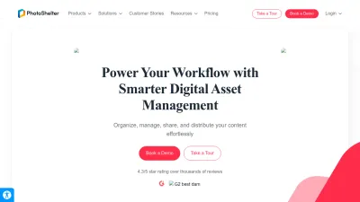 Screenshot of Photoshelter.com