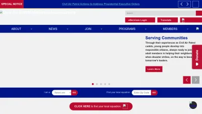 Screenshot of Gocivilairpatrol.com