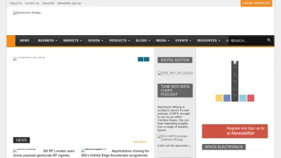 Screenshot of Electronicsweekly.com
