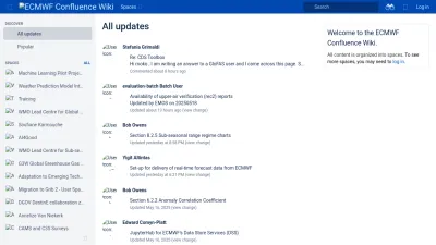 Screenshot of Confluence.ecmwf.int