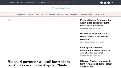 Screenshot of Missouriindependent.com