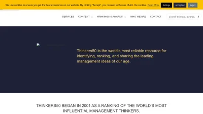 Screenshot of Thinkers50.com