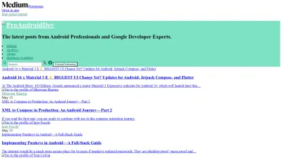 Screenshot of Proandroiddev.com