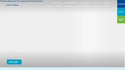 Screenshot of Visitfortwayne.com