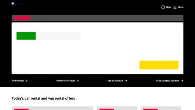 Screenshot of Europcar.com