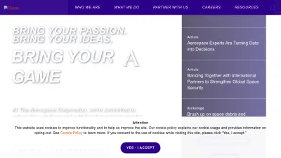 Screenshot of Aerospace.org