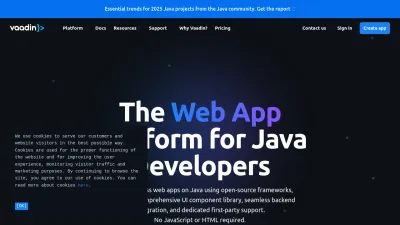 Screenshot of Vaadin.com