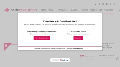 Screenshot of Gamerevolution.com