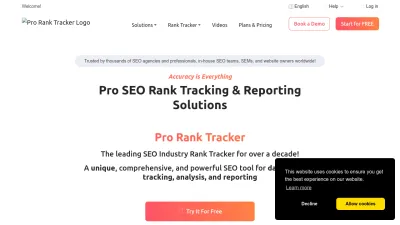 Screenshot preview of proranktracker.com
