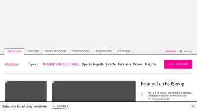 Screenshot of Fedscoop.com