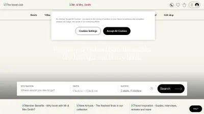 Screenshot of Mrandmrssmith.com