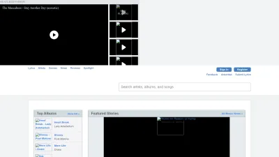 Screenshot preview of songlyrics.com