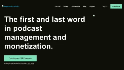 Screenshot of Simplecast.com