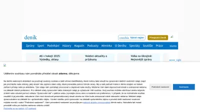 Screenshot of Denik.cz