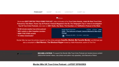 Screenshot of Murdermiletours.com