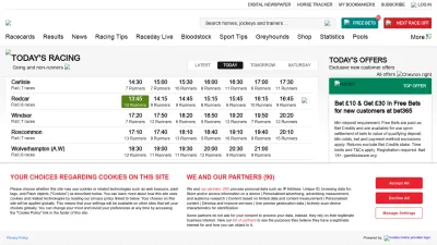 Screenshot of Racingpost.com