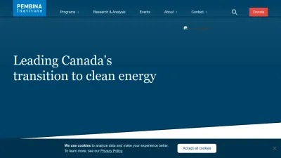 Screenshot of Pembina.org
