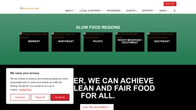 Screenshot of Slowfoodusa.org