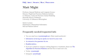 Screenshot of Matt.might.net