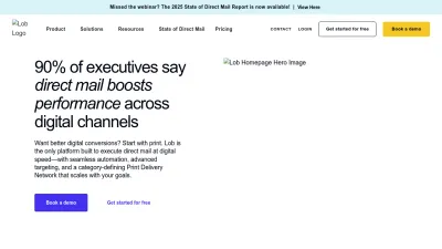 Screenshot of Lob.com