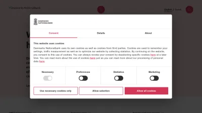 Screenshot of Nationalbanken.dk