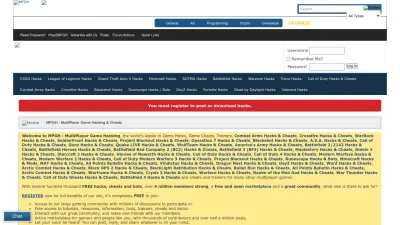 Screenshot of Mpgh.net