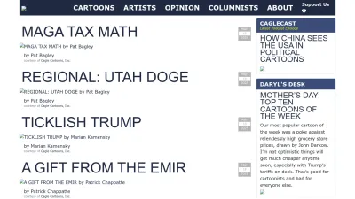 Screenshot of Cagle.com