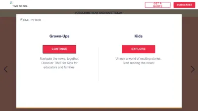 Screenshot of Timeforkids.com