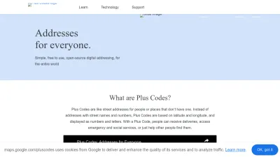 Screenshot of Plus.codes
