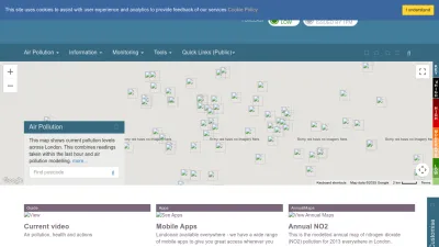 Screenshot of Londonair.org.uk
